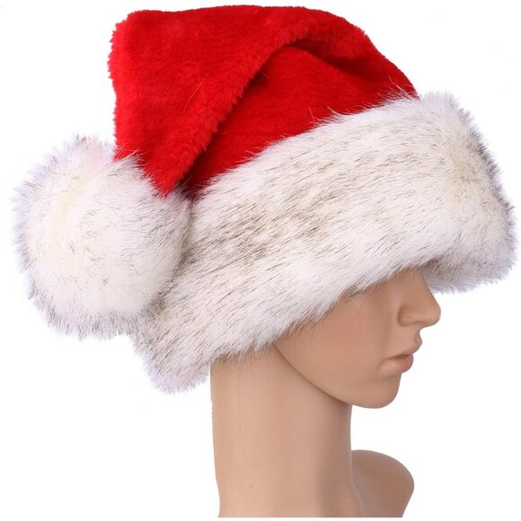 Women Red Deluxe Christmas Santa Hats main image 5